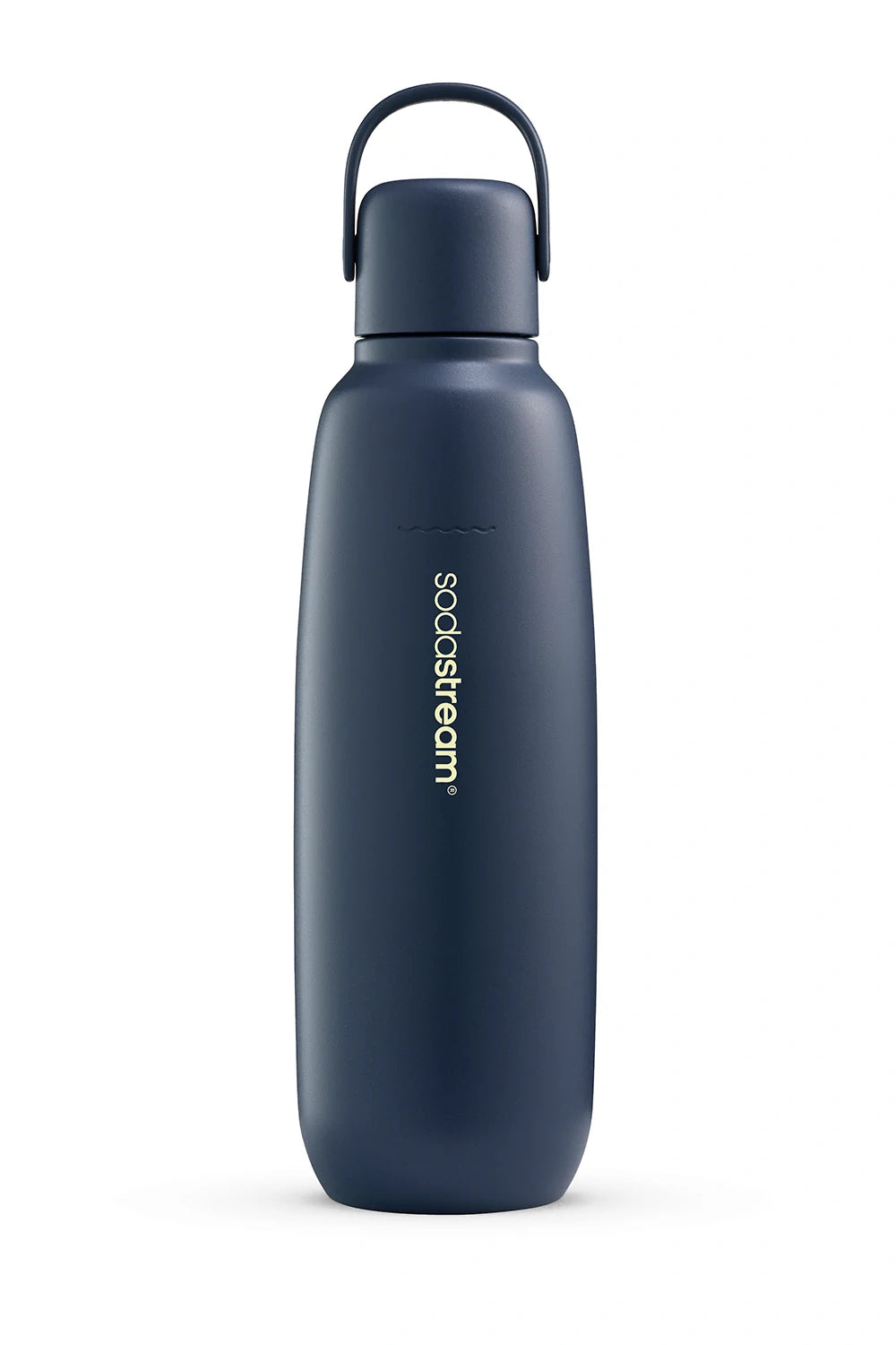 Sodastream Fizz & Go Storm (navy blue) stainless steel carbonating bottle with carry handle