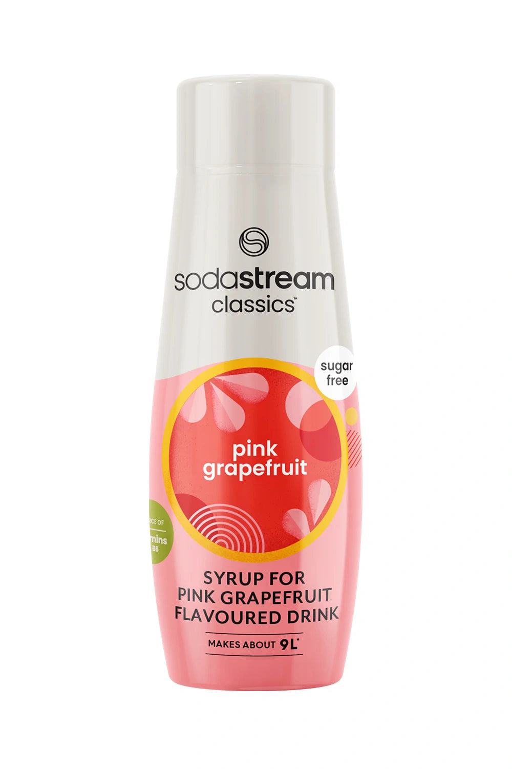 Sodastream Classics sugar-free pink grapefruit syrup, 440 ml bottle