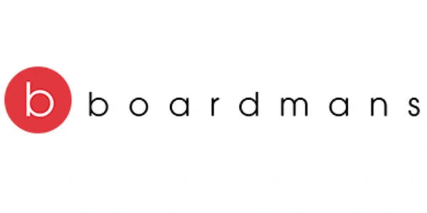 Boardmans logo with a red circle and 'b' on a white background